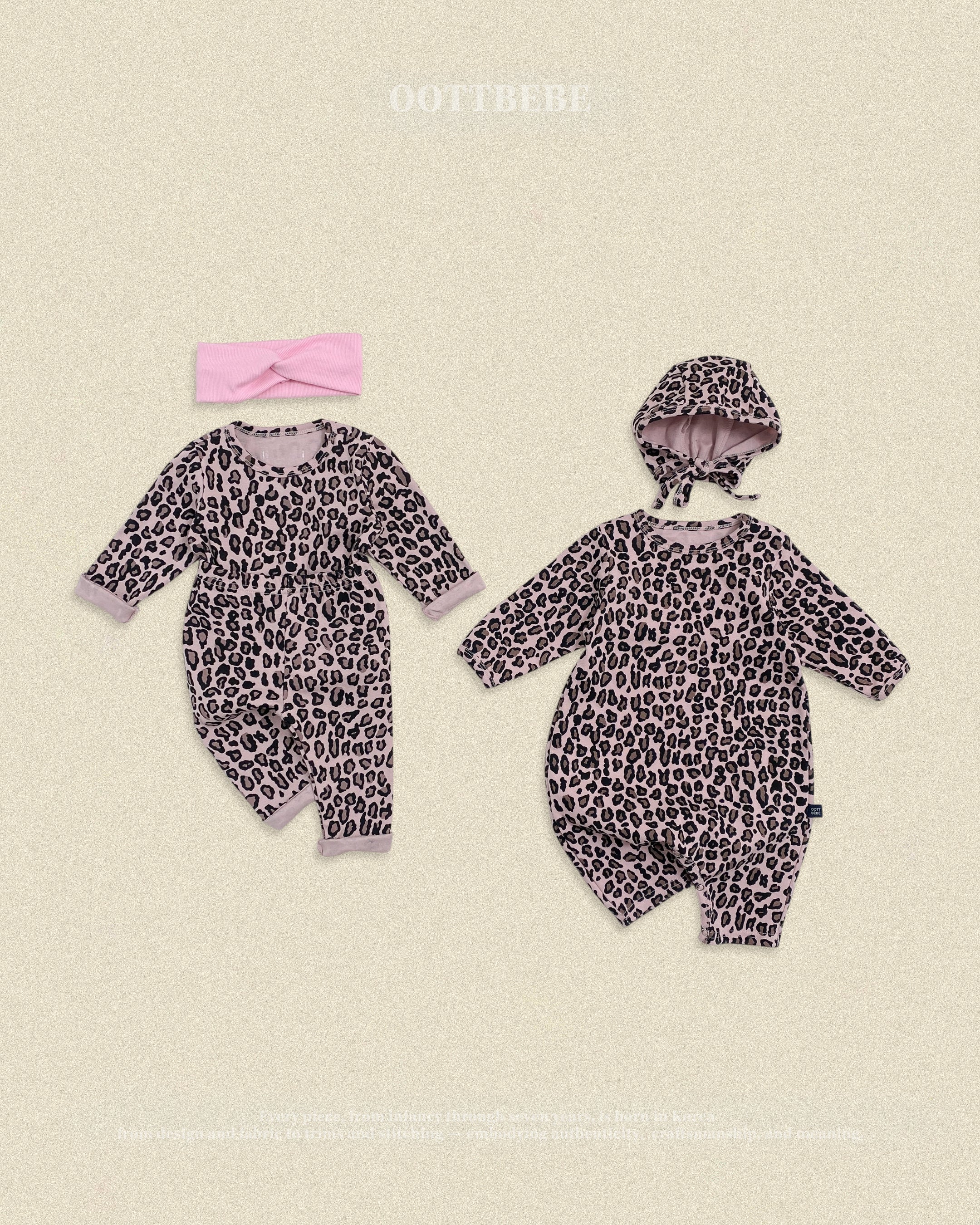Oott Bebe Little Hoppy Bodysuit Bonnet Set