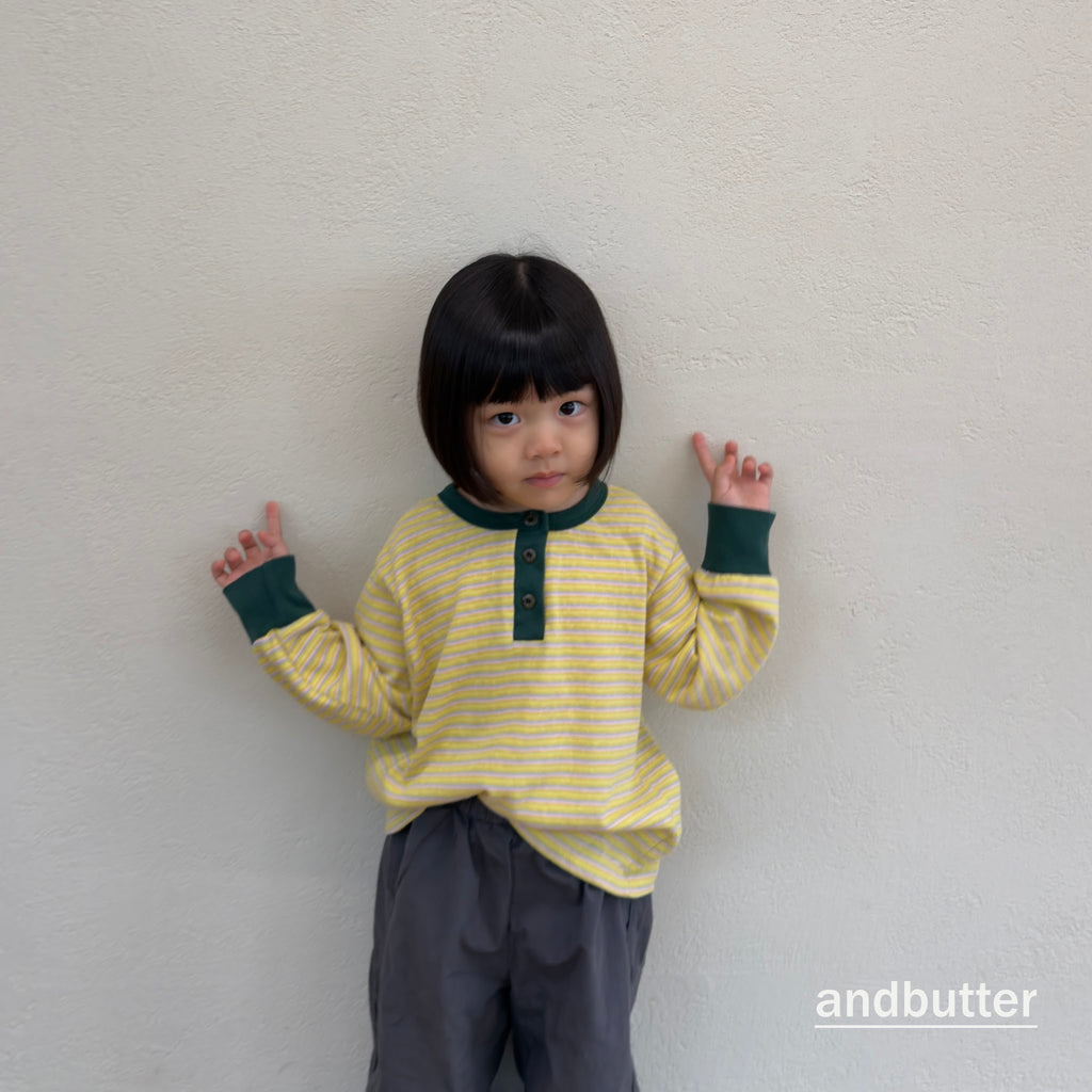andbutter Stripe Henley T-Shirt