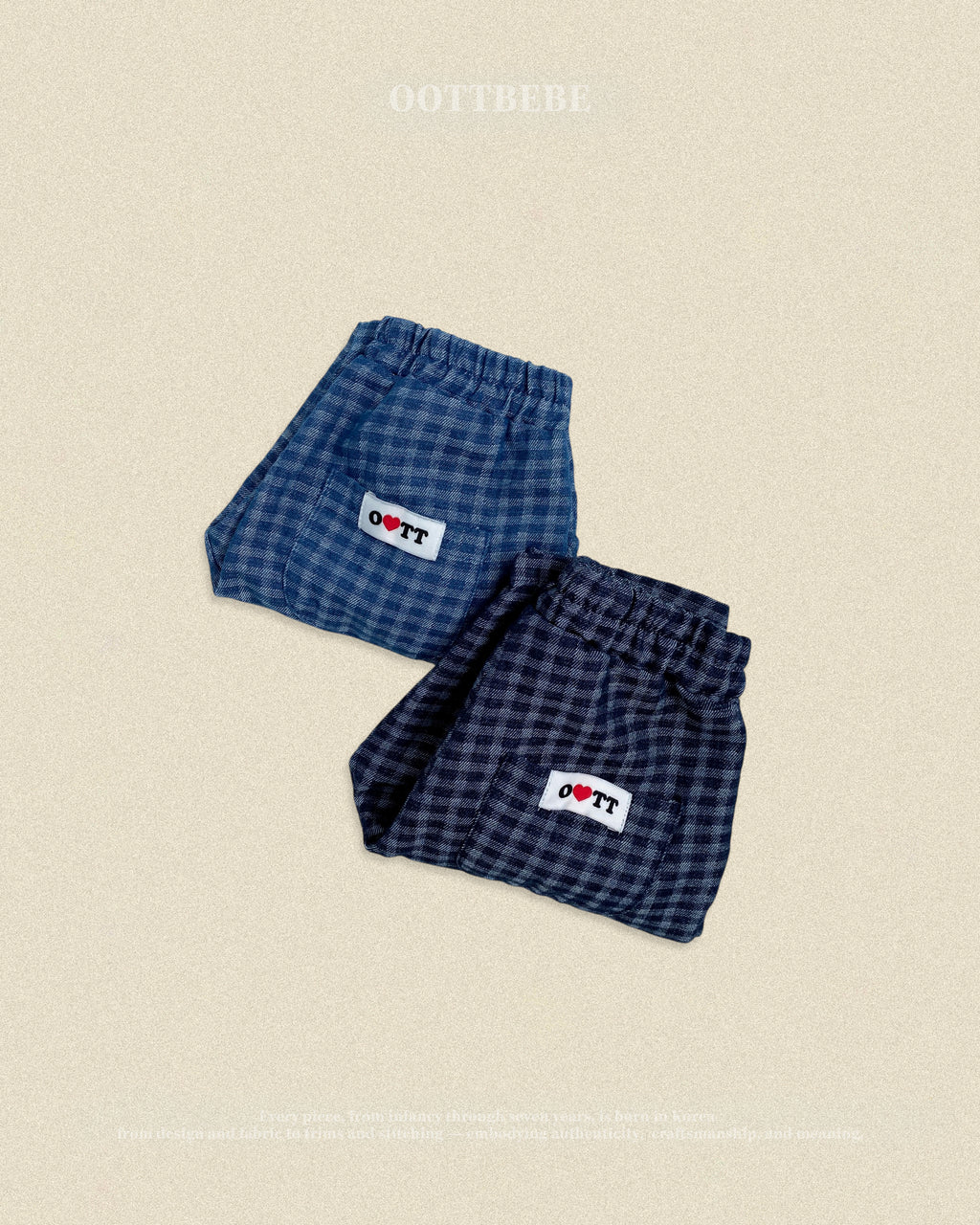 Oott Bebe Denim Check Pants