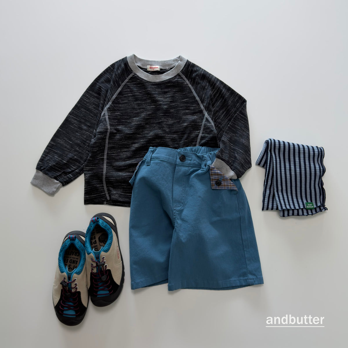 andbutter Hidden Check Bermuda Pants