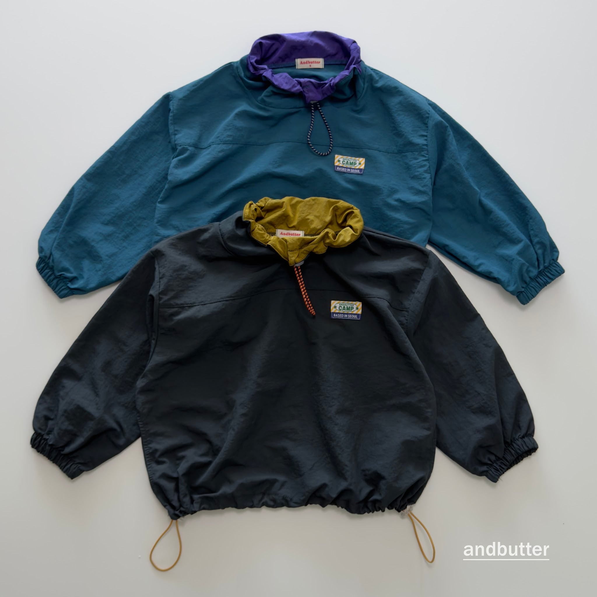andbutter Color Neck Anorak
