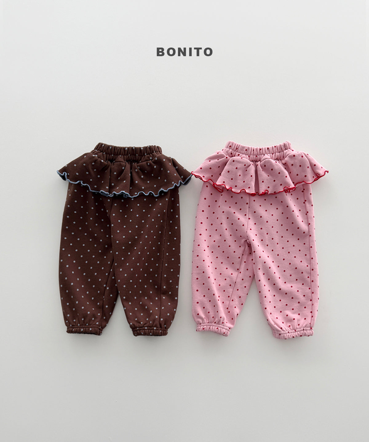 Dot Frill Jogger Pants