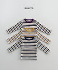 Heart Button Stripe Tee