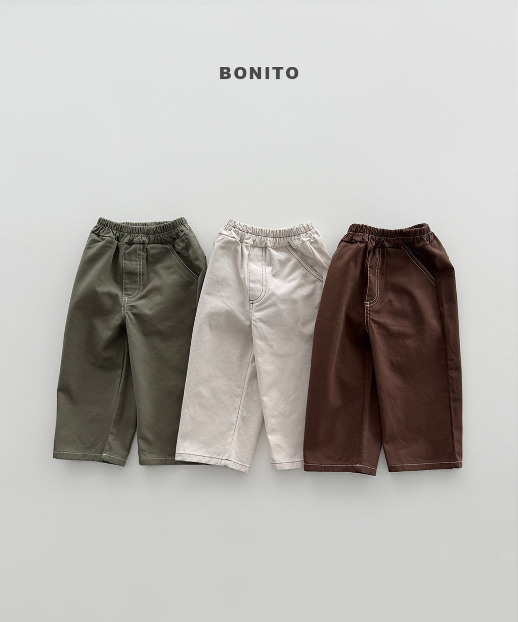 Stitch Cotton Pants