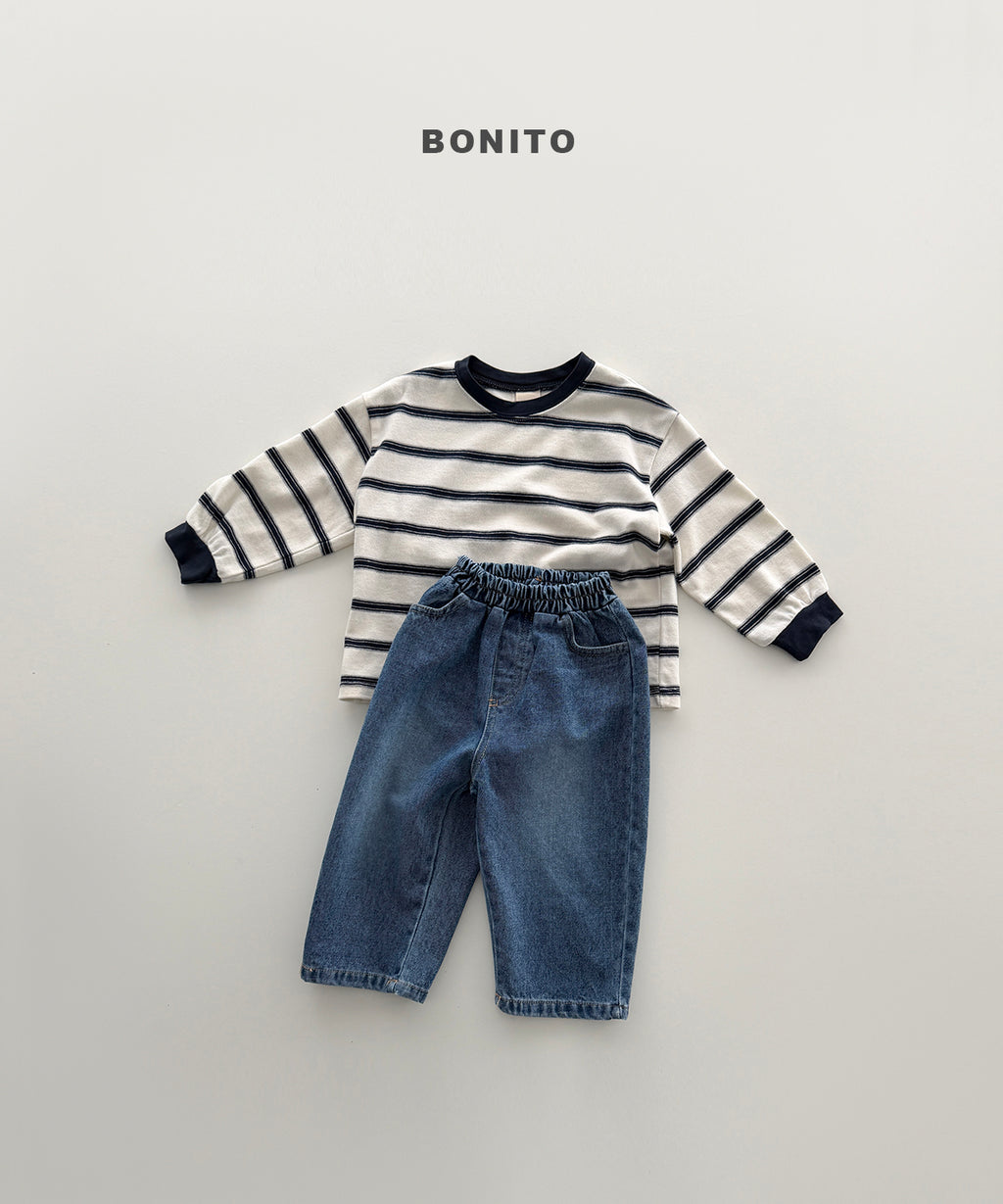 Haru Stripe Shirred Tee