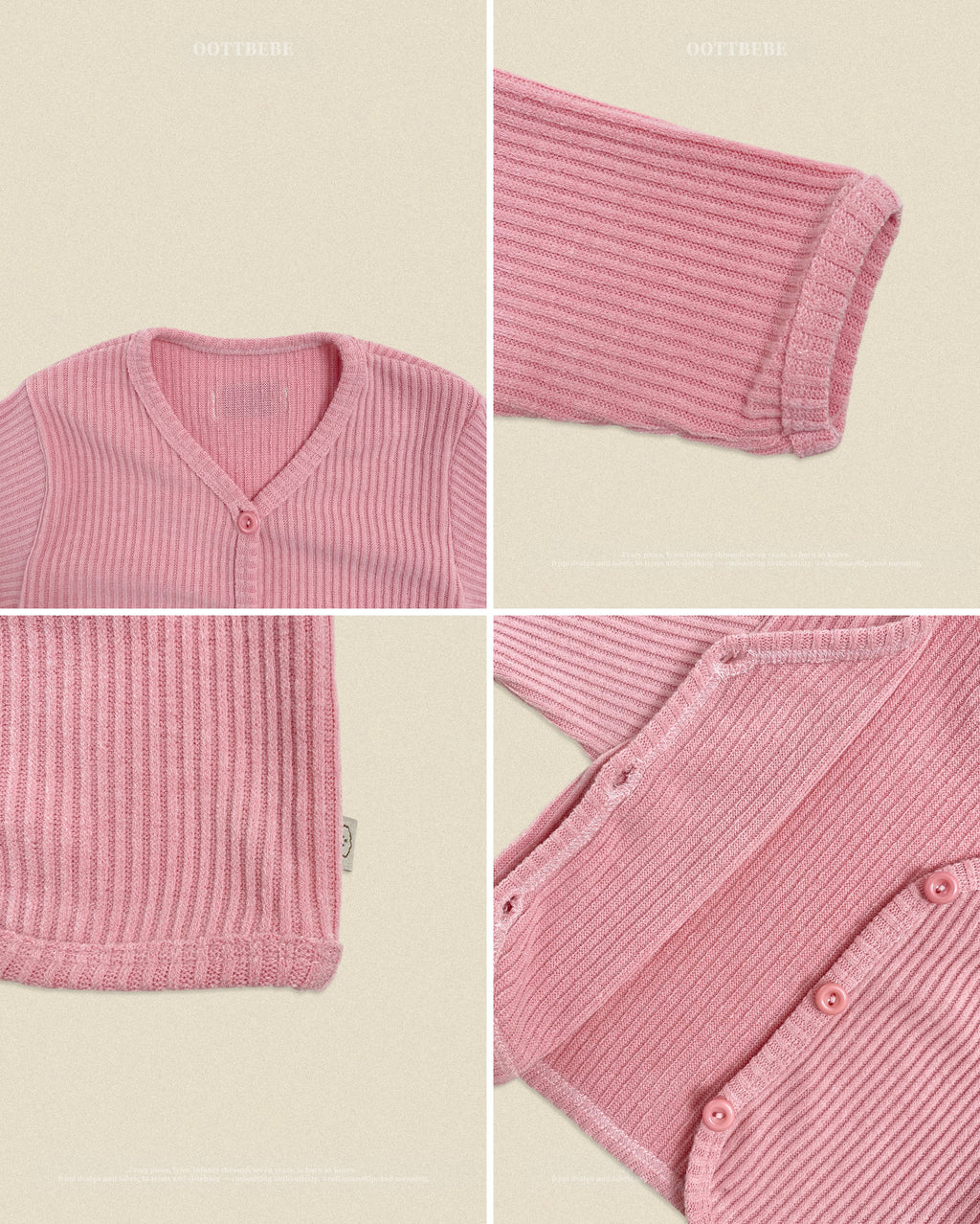 Oott Bebe Haribo Ribbed Cardigan