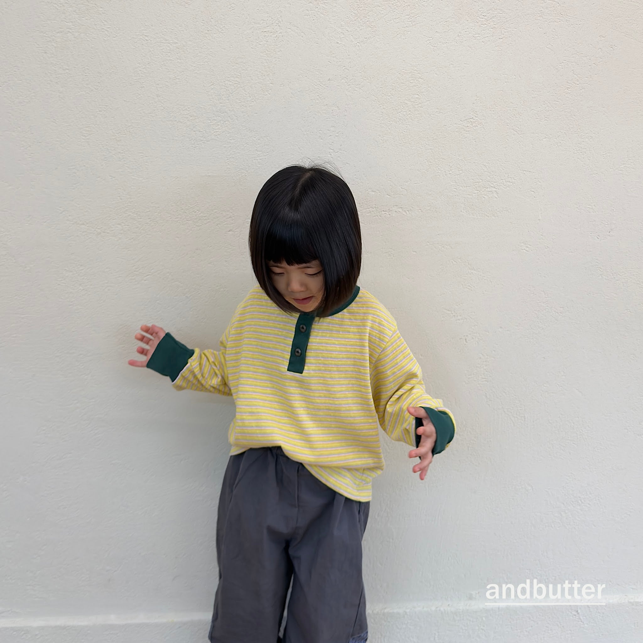 andbutter Stripe Henley T-Shirt