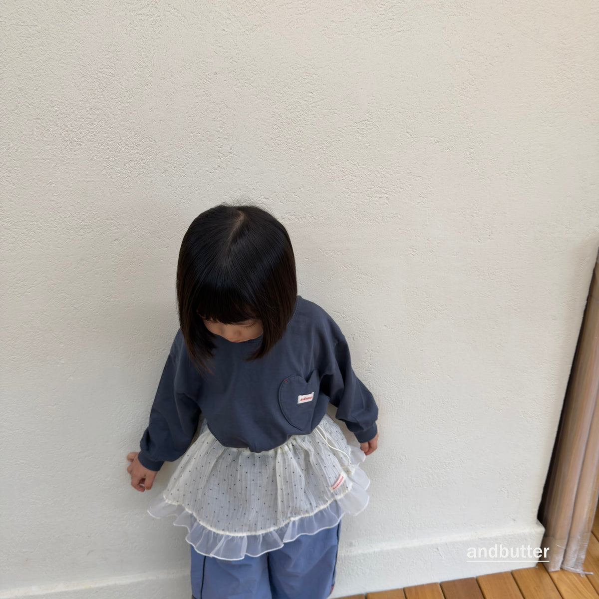andbutter Wrinkle Dot Layered Skirt