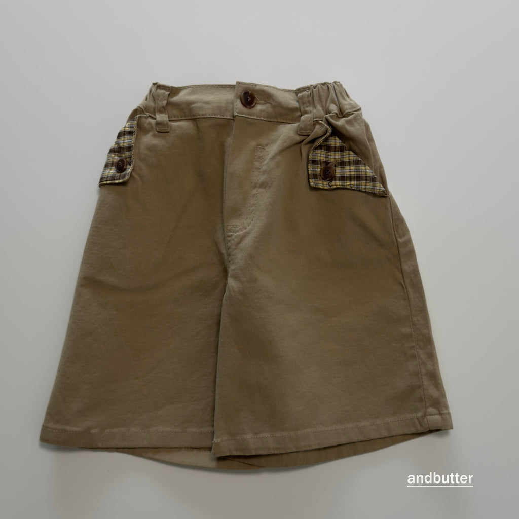andbutter Hidden Check Bermuda Pants