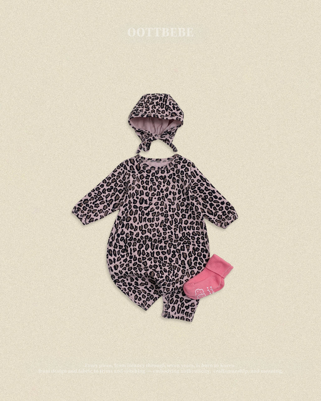 Oott Bebe Little Hoppy Bodysuit Bonnet Set