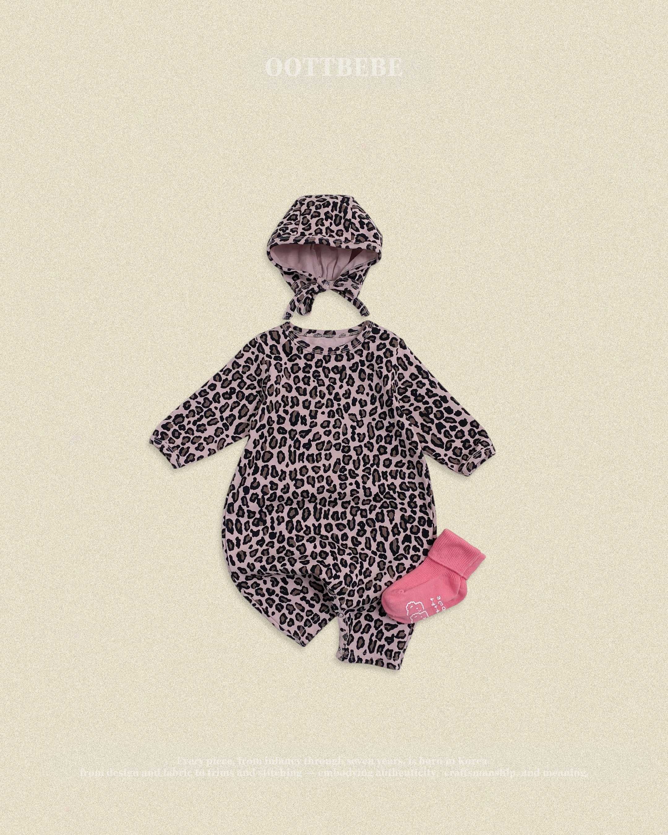 Oott Bebe Little Hoppy Bodysuit Bonnet Set