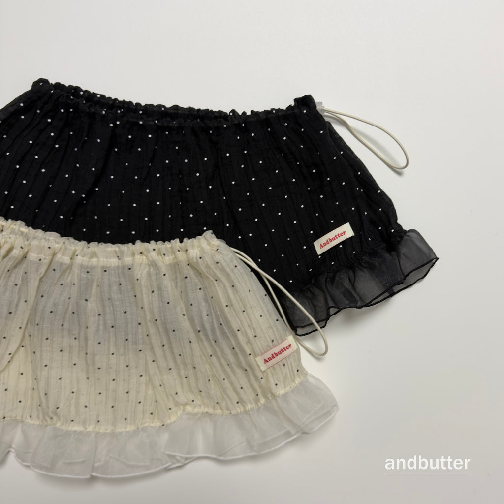 andbutter Wrinkle Dot Layered Skirt
