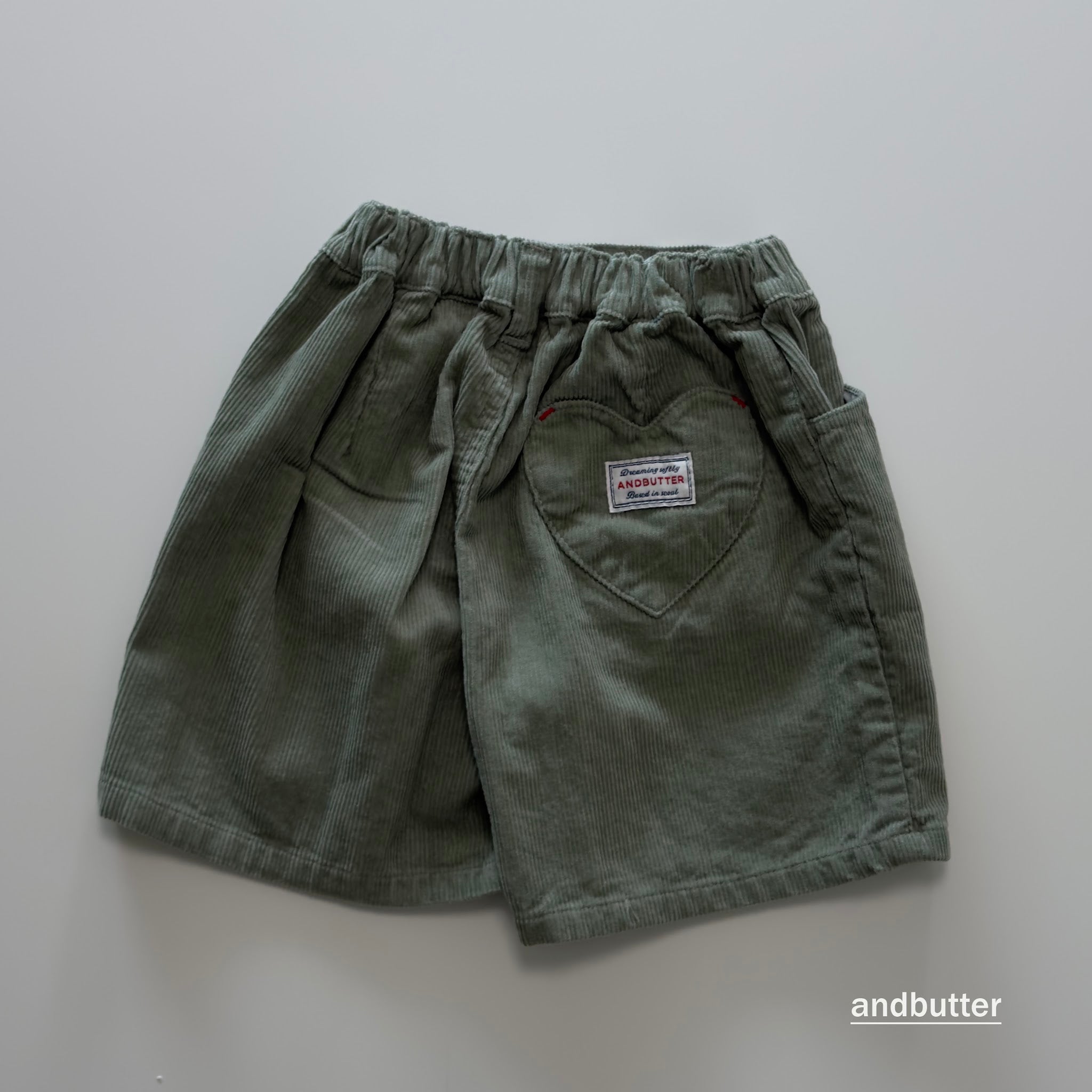 andbutter Heart Corduroy Shorts