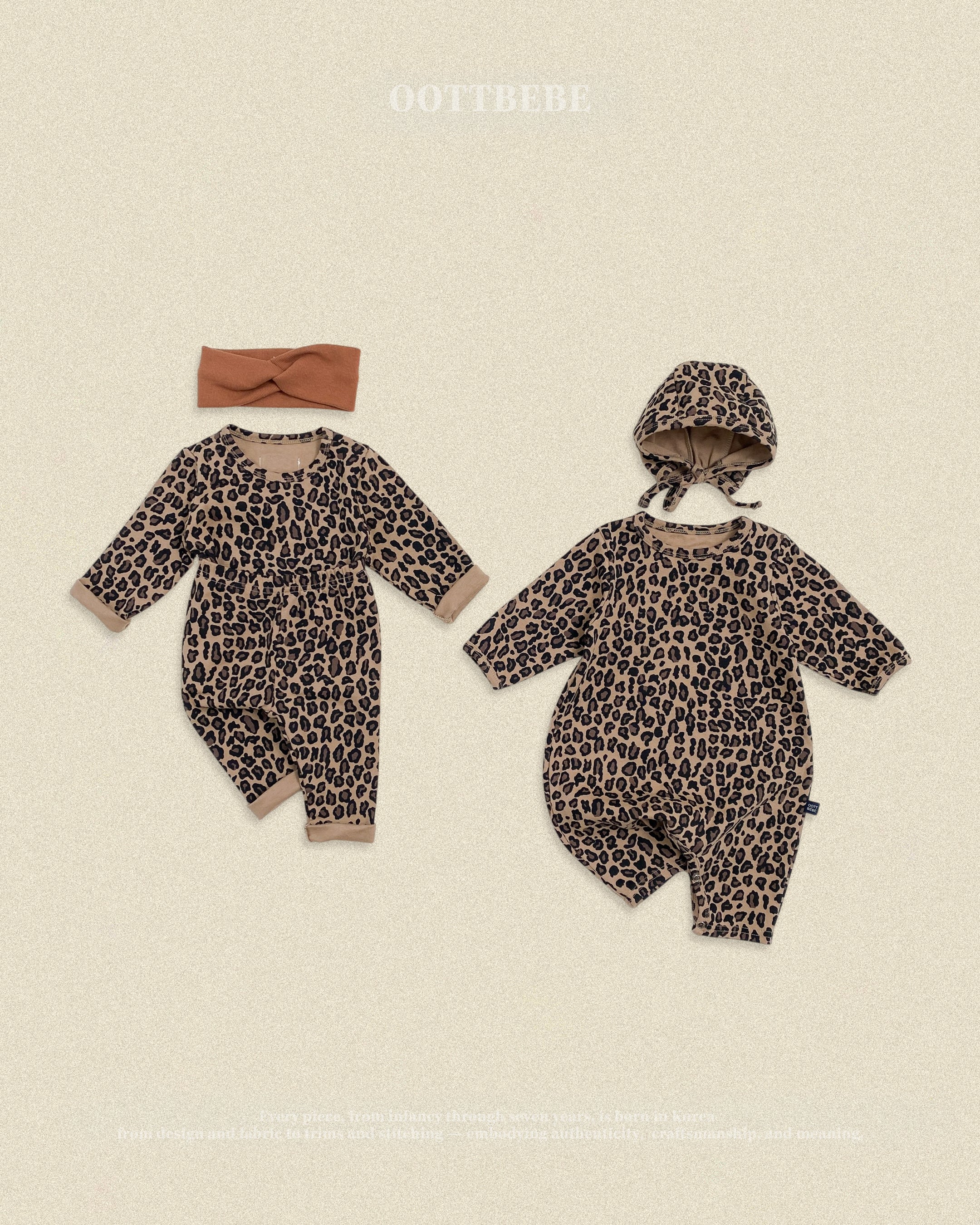 Oott Bebe Little Hoppy Bodysuit Bonnet Set