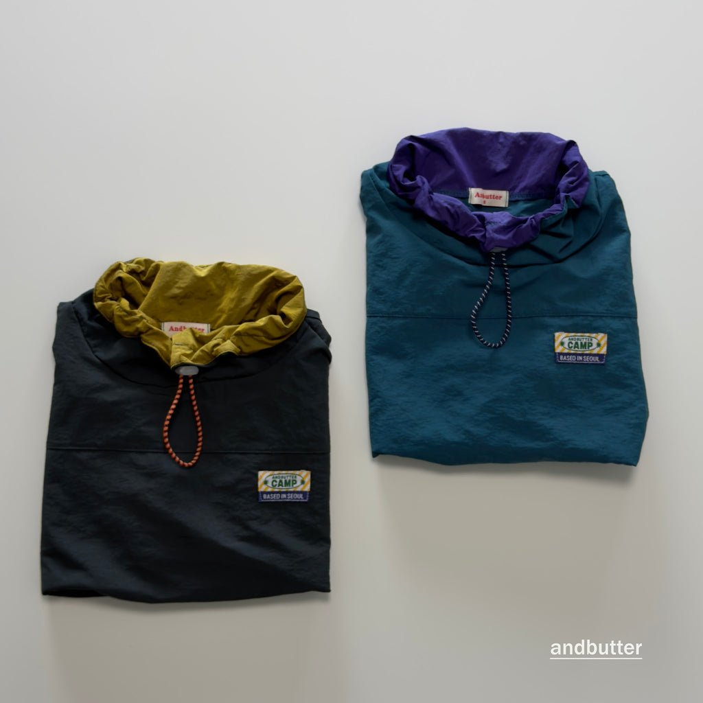 andbutter Color Neck Anorak