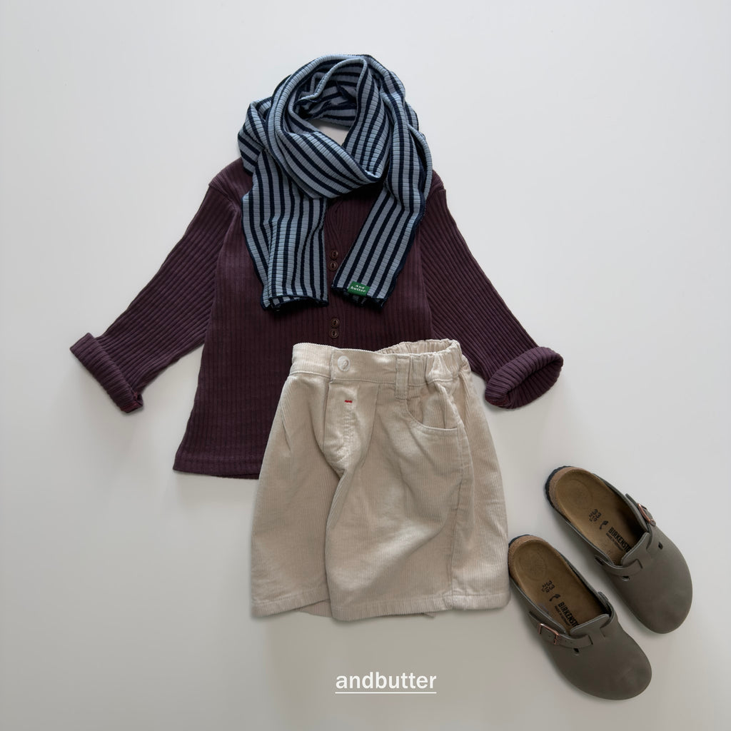 andbutter Heart Corduroy Shorts