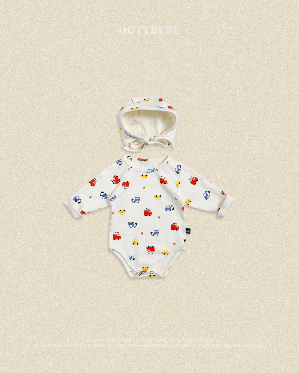 Oott Bebe Car Suit Bonnet Set