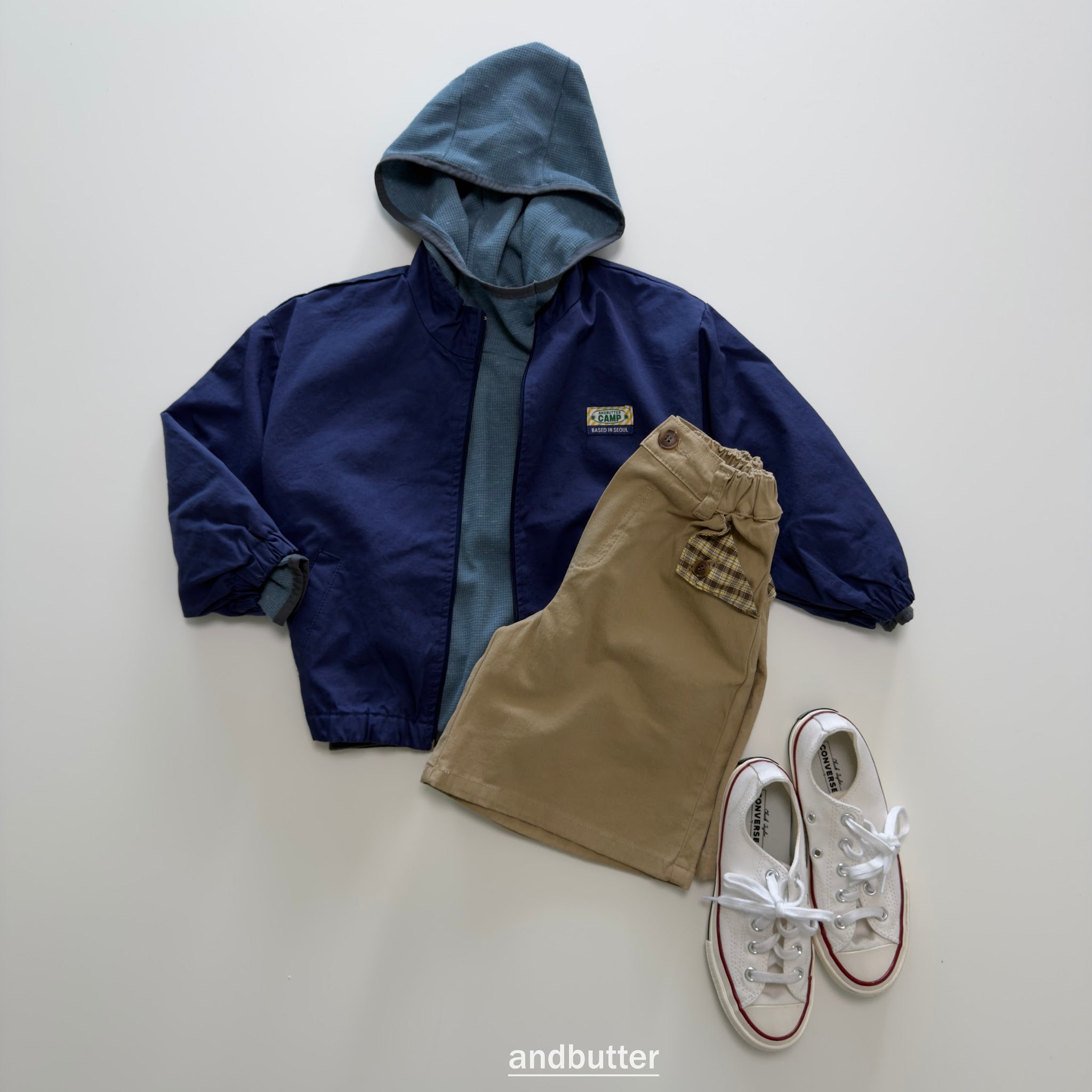andbutter Hidden Check Bermuda Pants