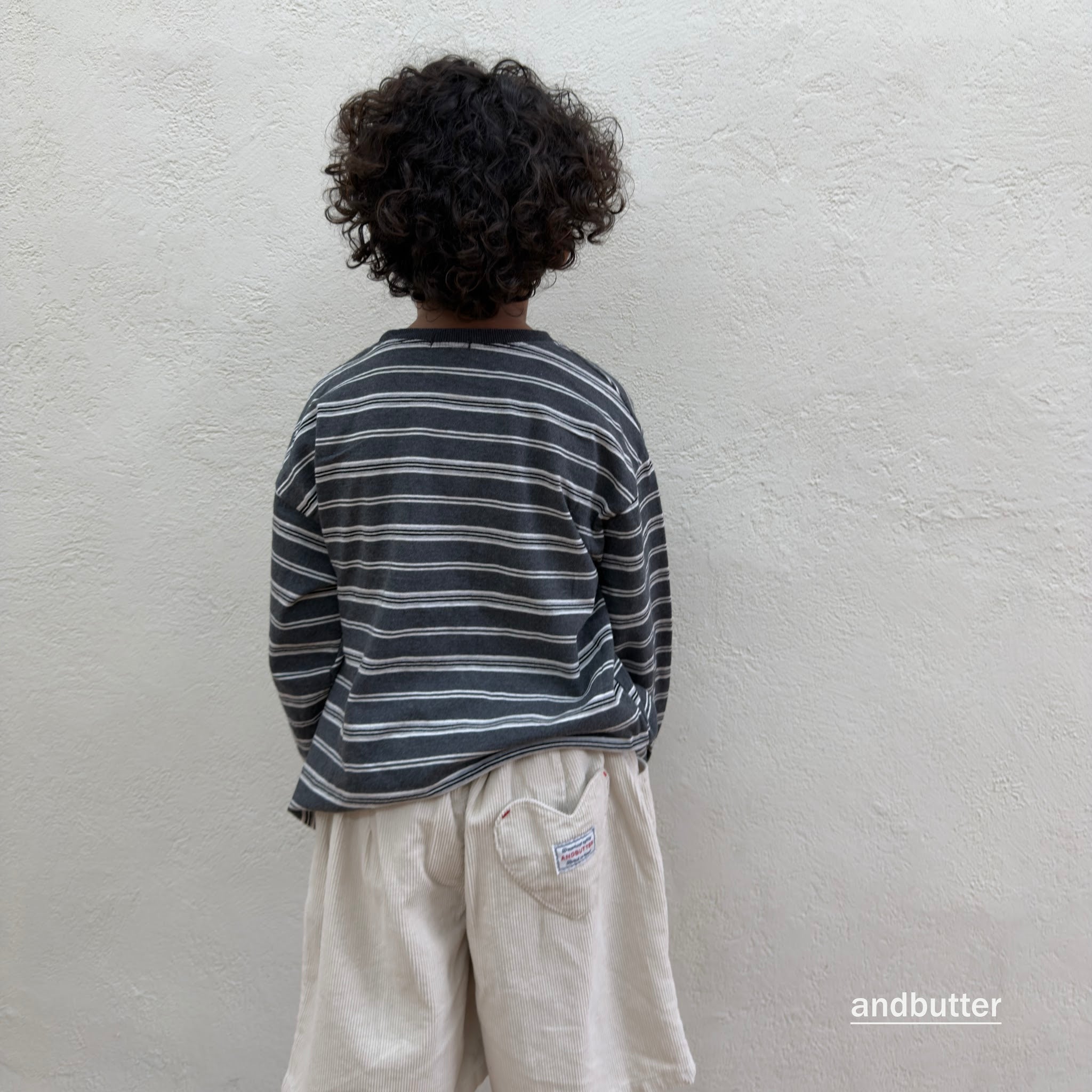 andbutter Heart Pocket Stripe T-Shirt