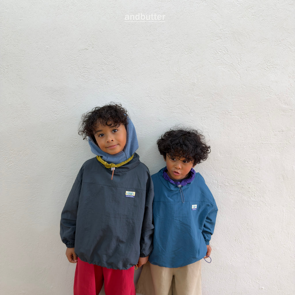 andbutter Color Neck Anorak