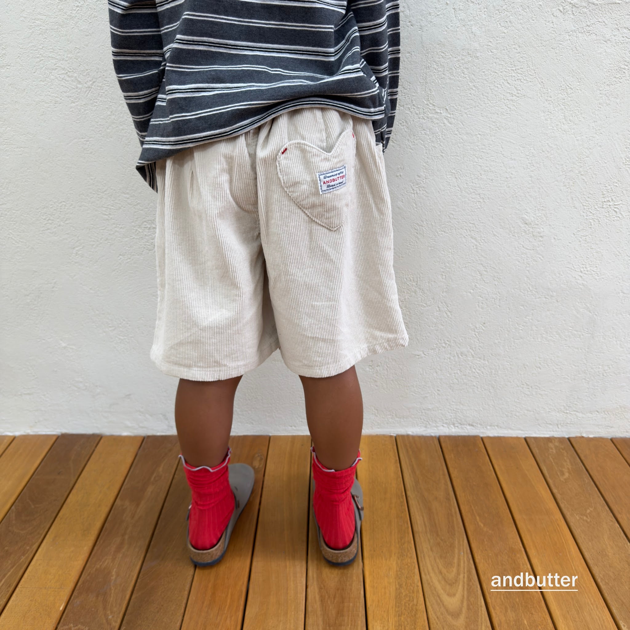 andbutter Heart Corduroy Shorts