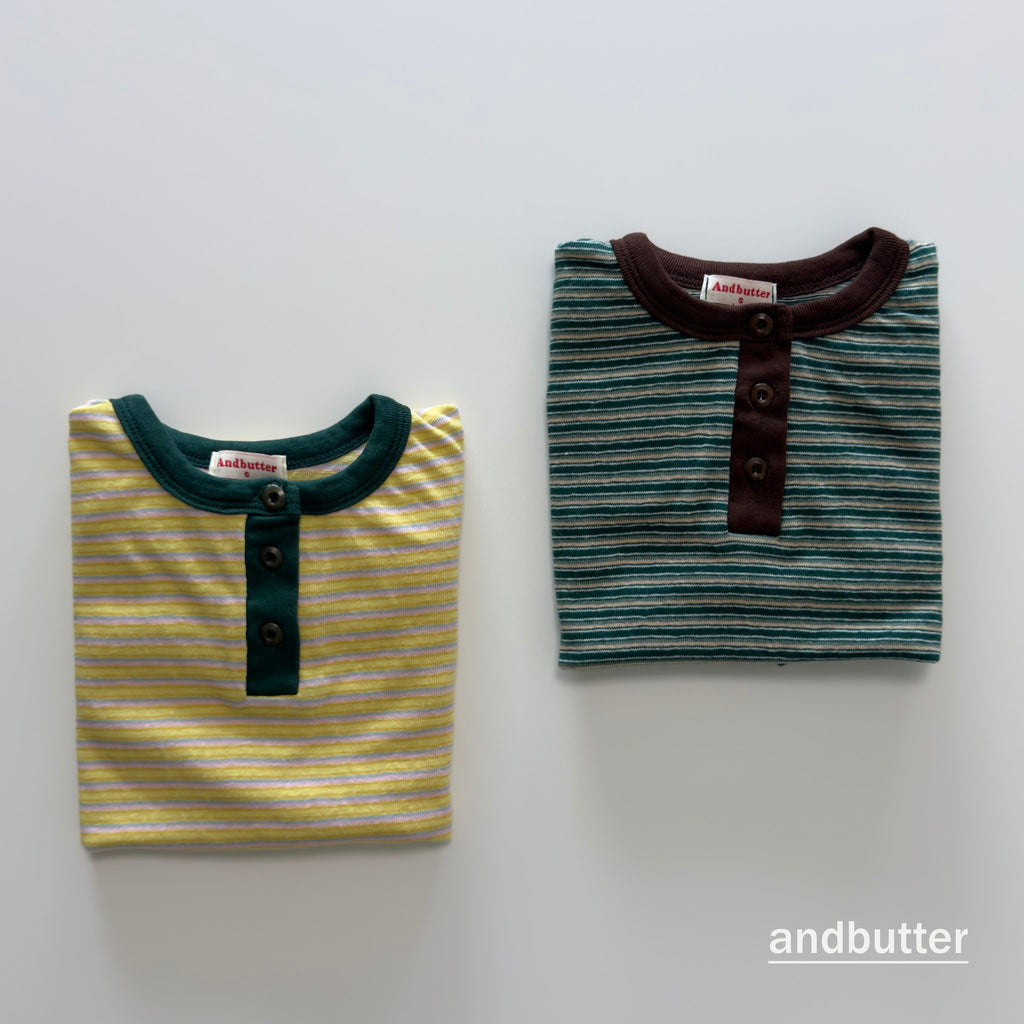 andbutter Stripe Henley T-Shirt