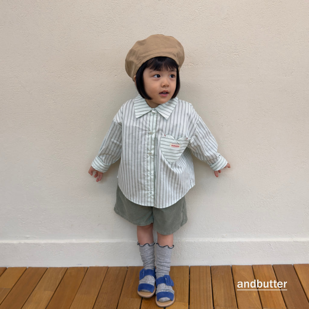 andbutter Heart Corduroy Shorts