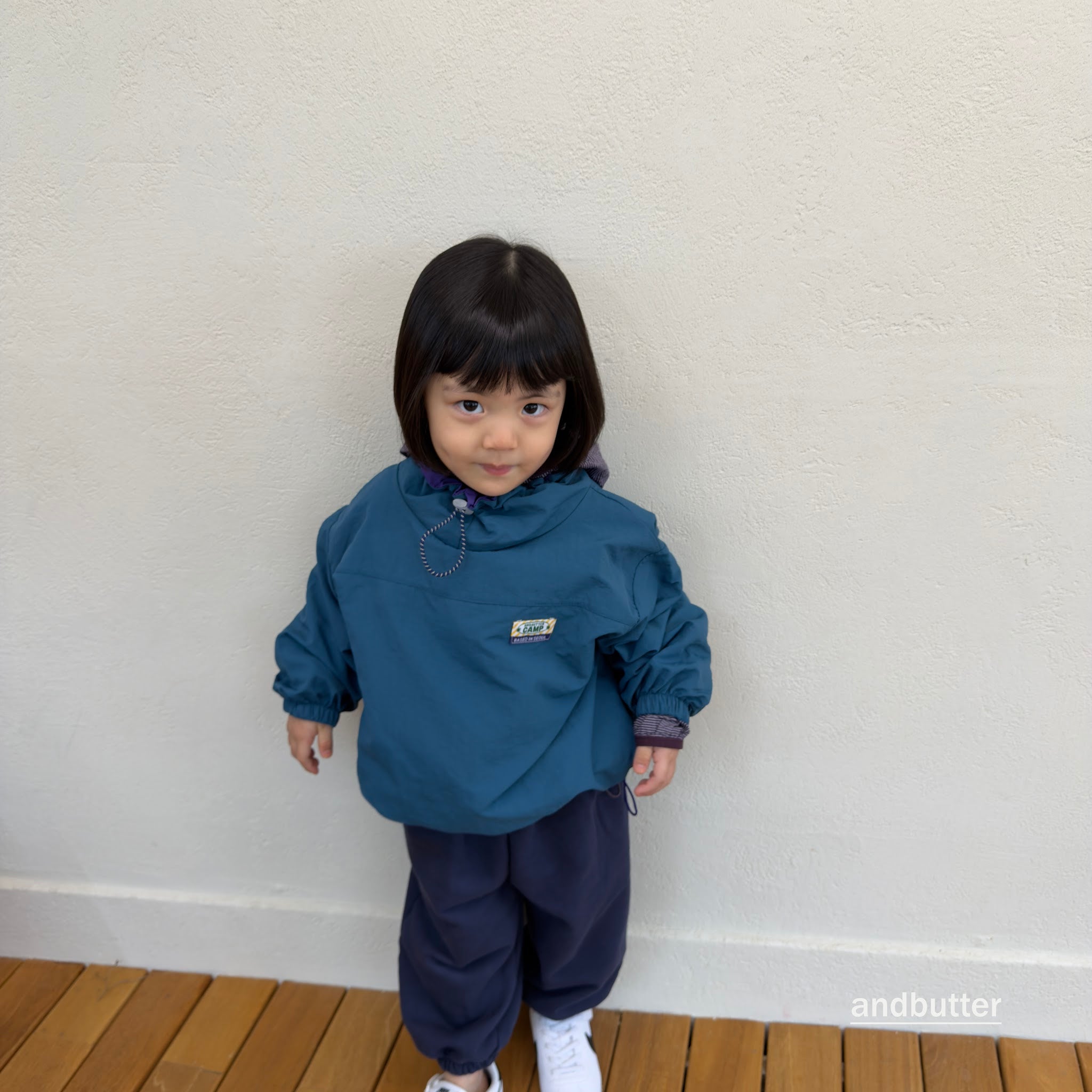 andbutter Color Neck Anorak