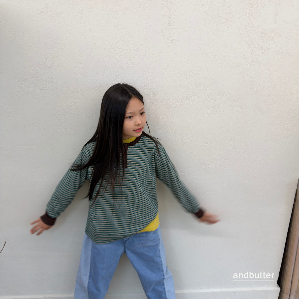 andbutter Stripe Henley T-Shirt
