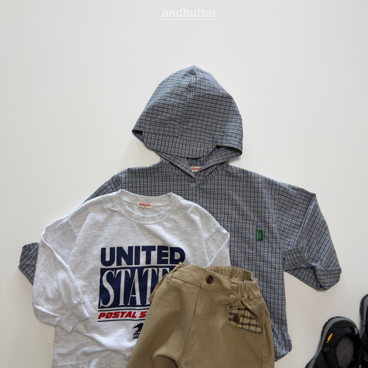 andbutter Hidden Check Bermuda Pants