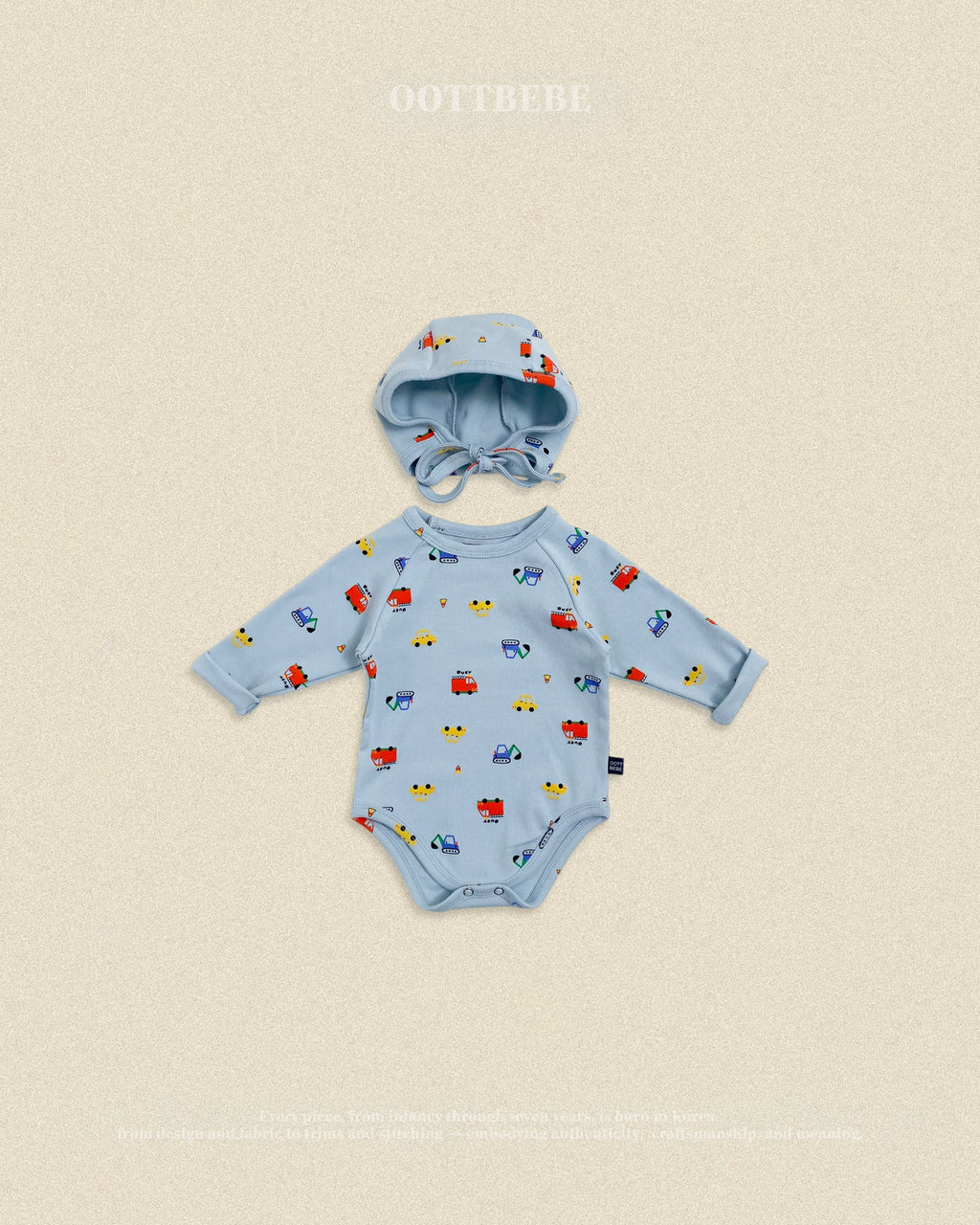 Oott Bebe Car Suit Bonnet Set