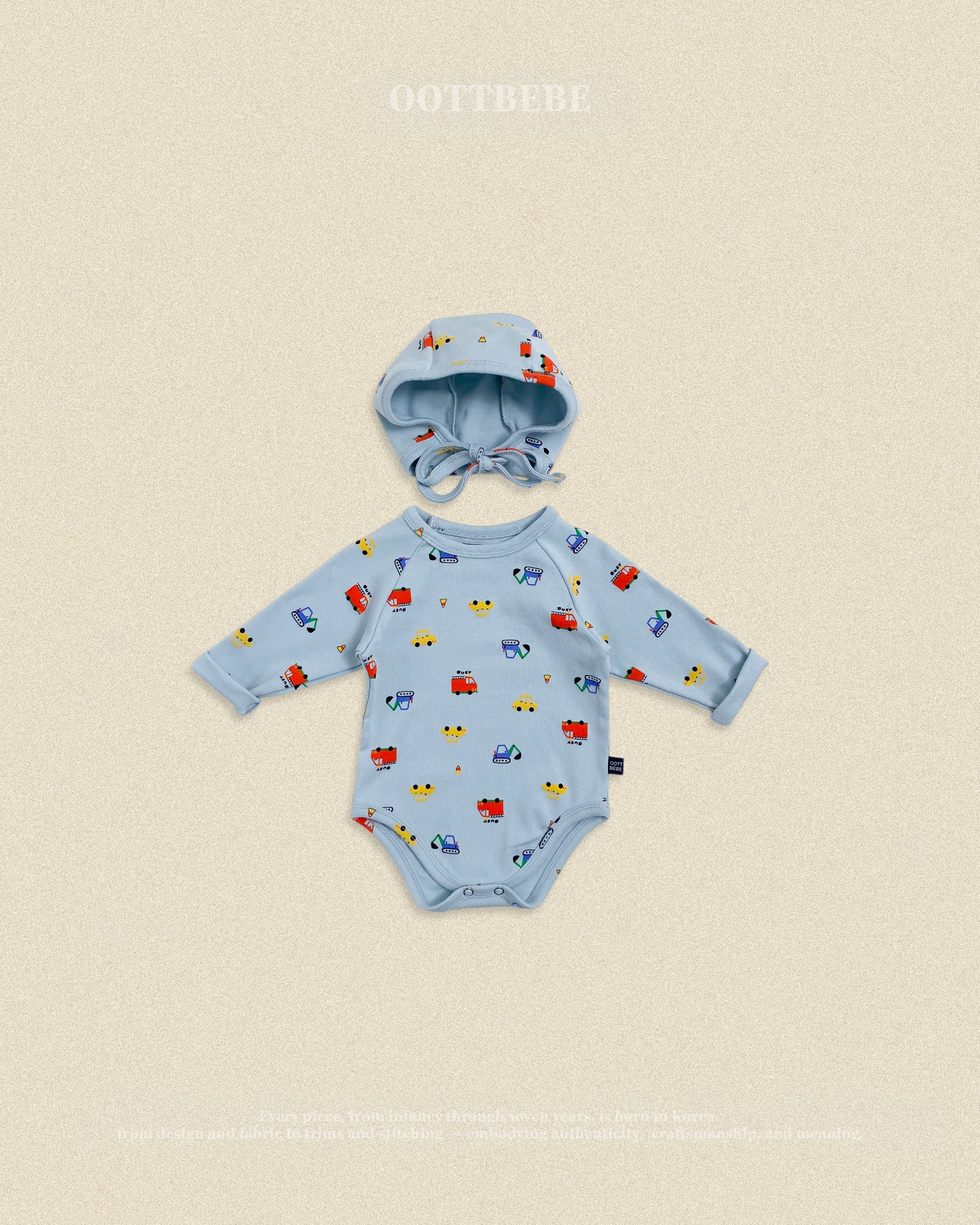 Oott Bebe Car Suit Bonnet Set