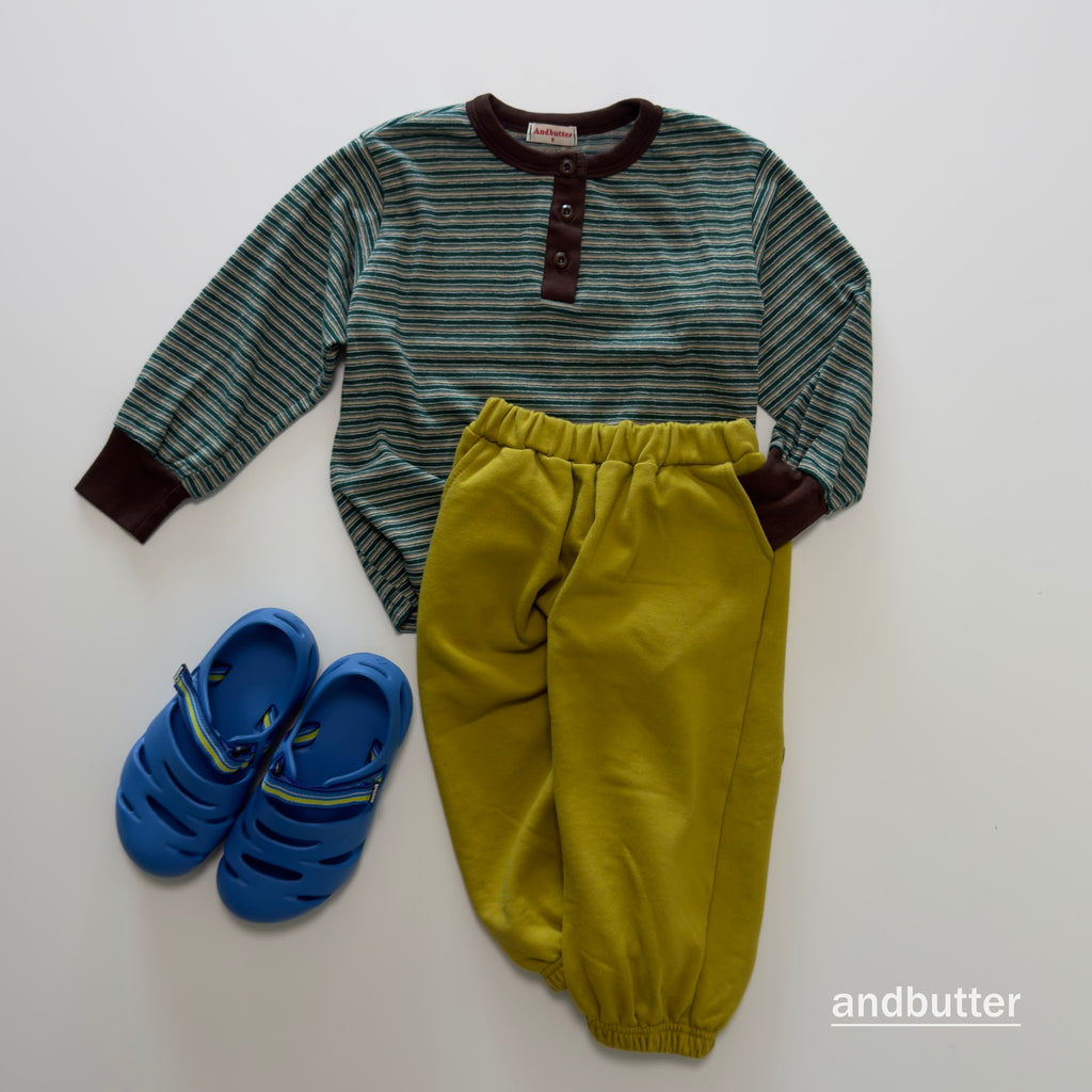 andbutter Stripe Henley T-Shirt