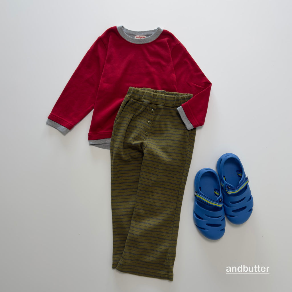 andbutter Button Flare Pants