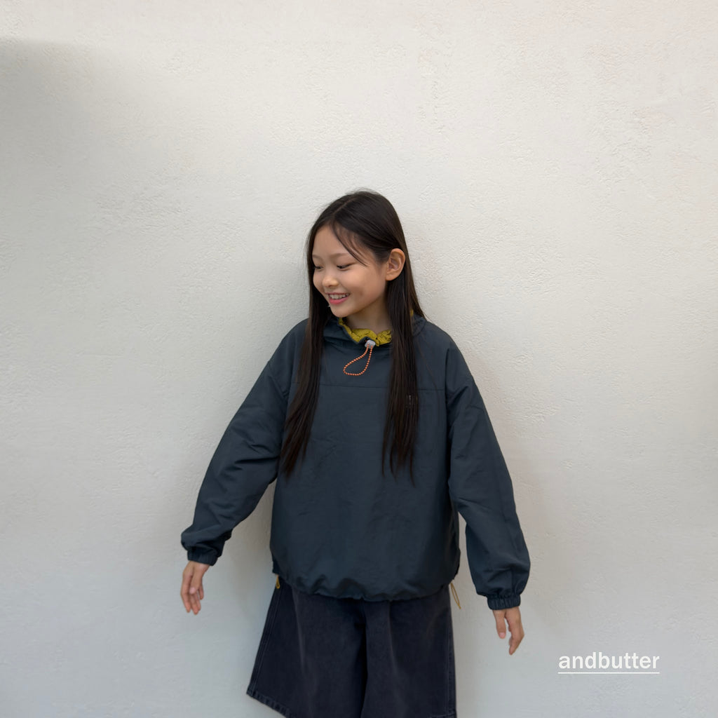 andbutter Color Neck Anorak