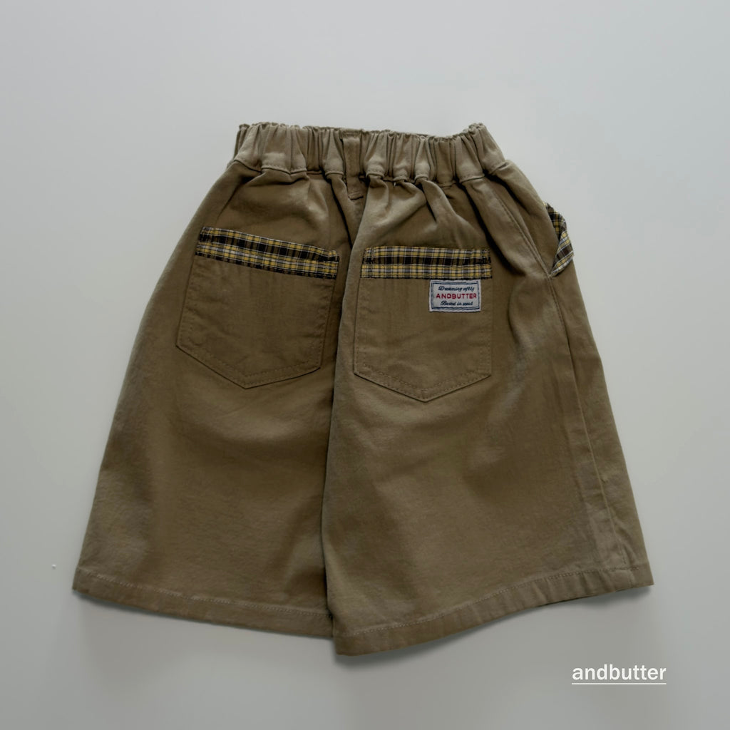 andbutter Hidden Check Bermuda Pants