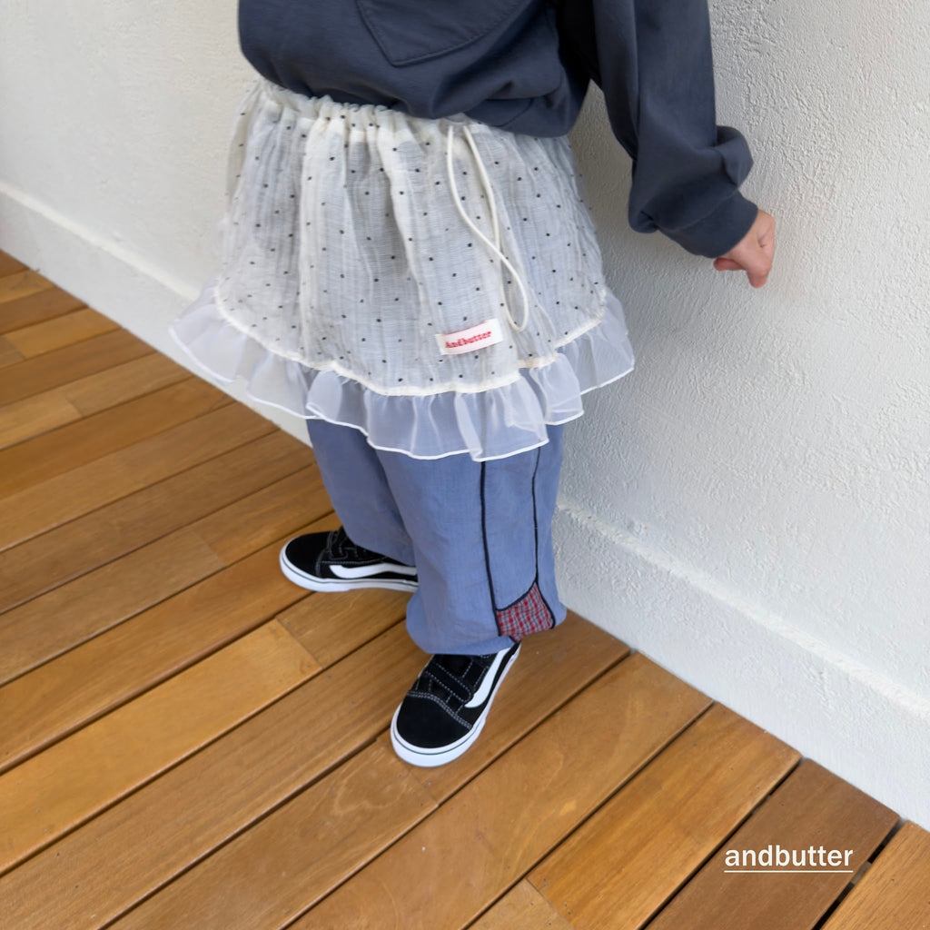 andbutter Wrinkle Dot Layered Skirt
