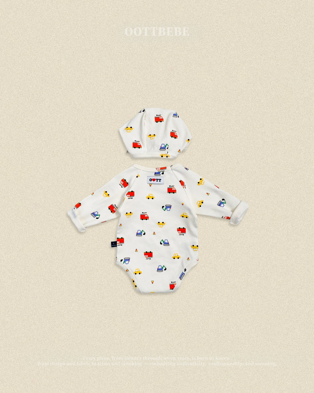 Oott Bebe Car Suit Bonnet Set
