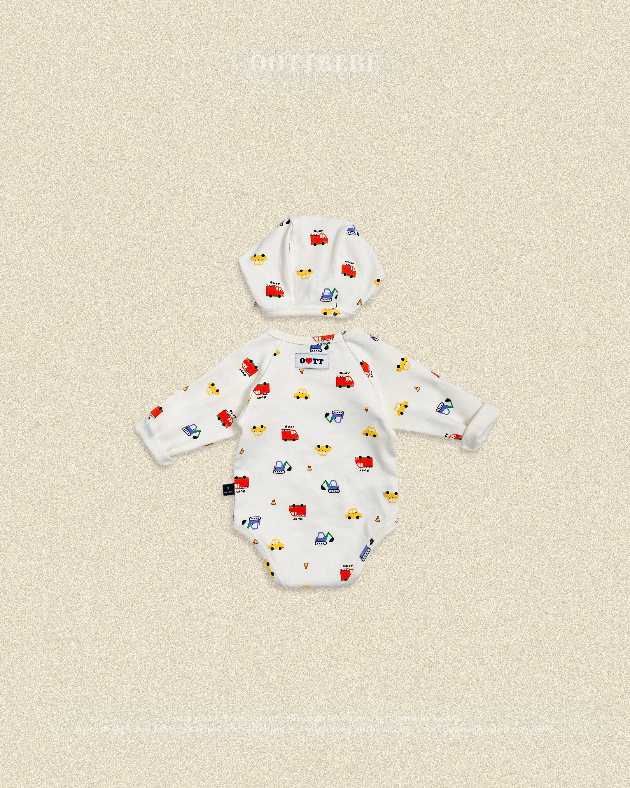 Oott Bebe Car Suit Bonnet Set