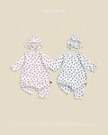 Oott Bebe Petit Heart Bodysuit Bonnet Set