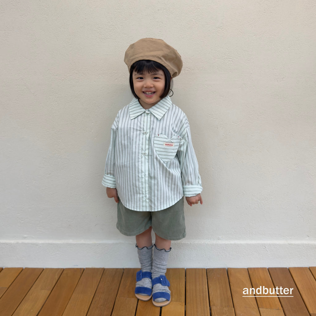 andbutter Heart Corduroy Shorts
