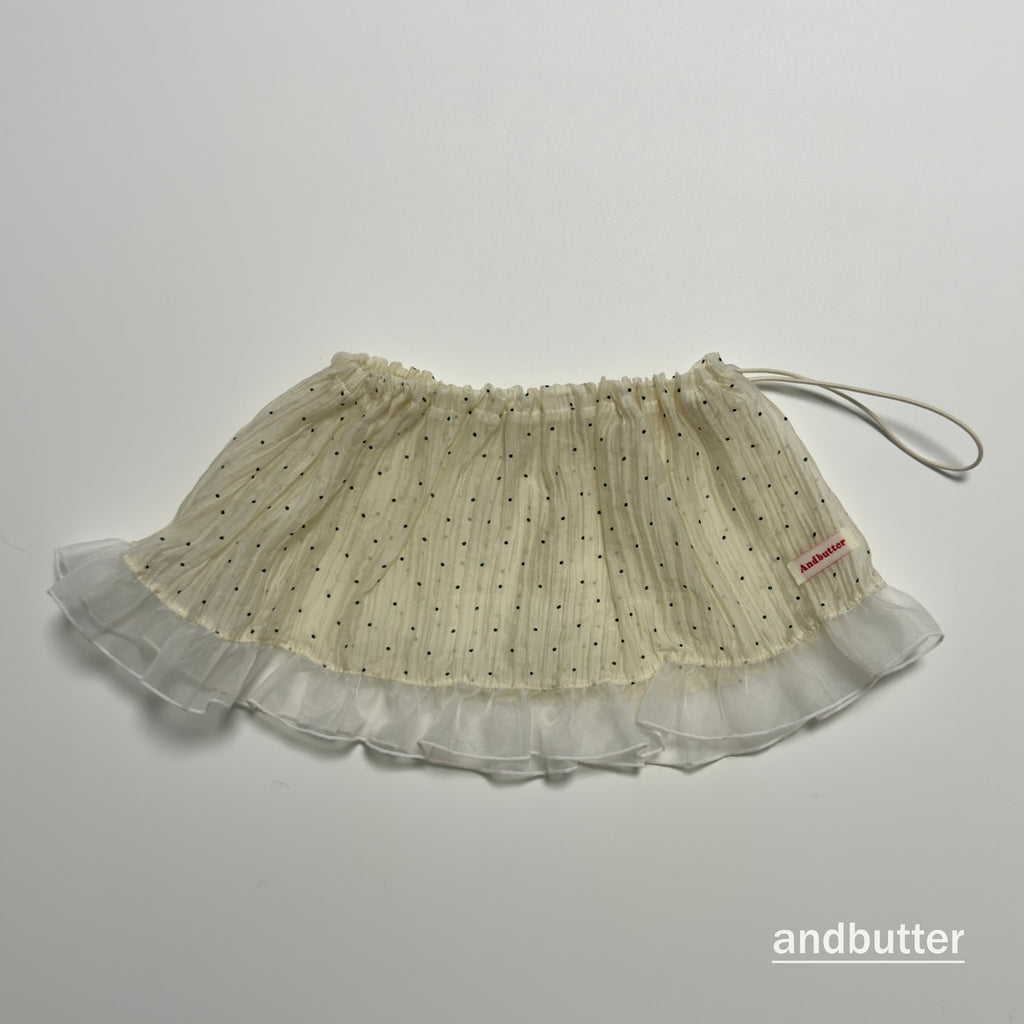 andbutter Wrinkle Dot Layered Skirt
