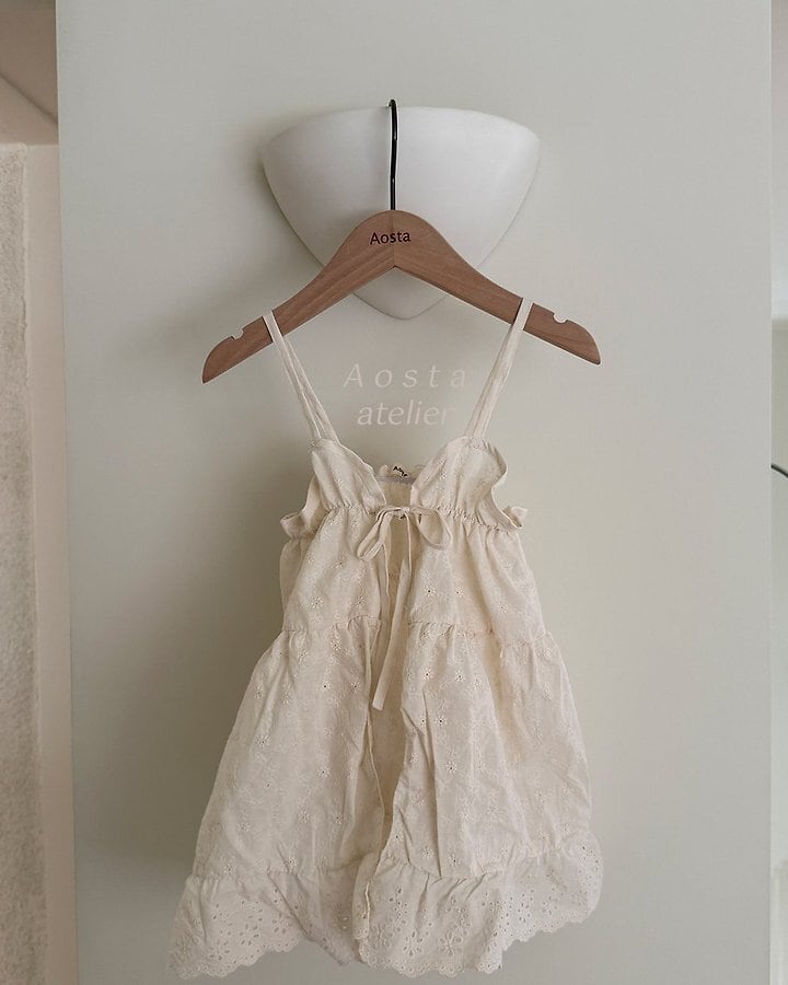 lace cotton open dress