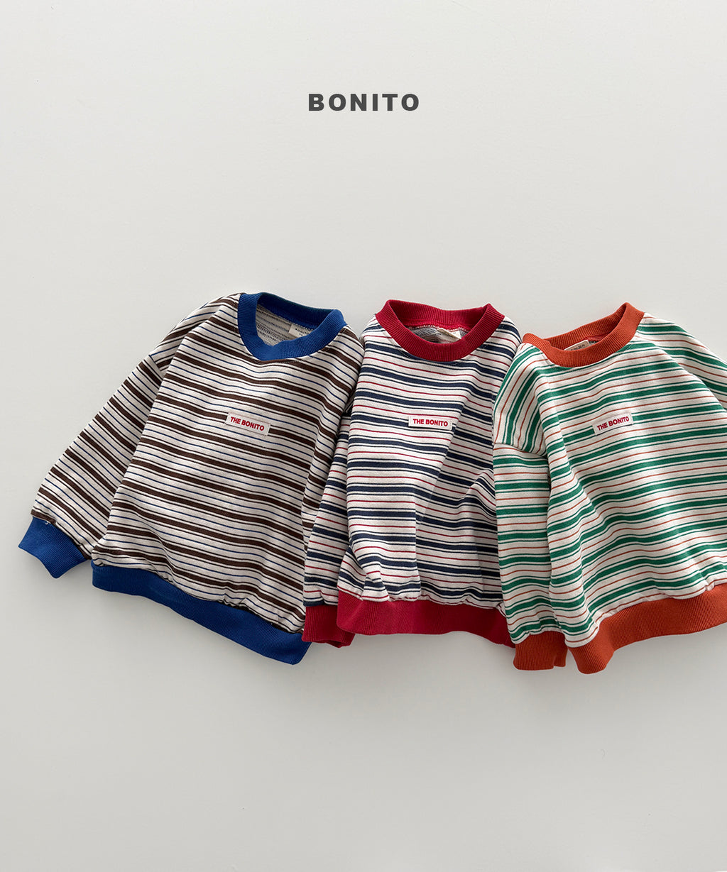 Peeling Stripe Sweatshirt