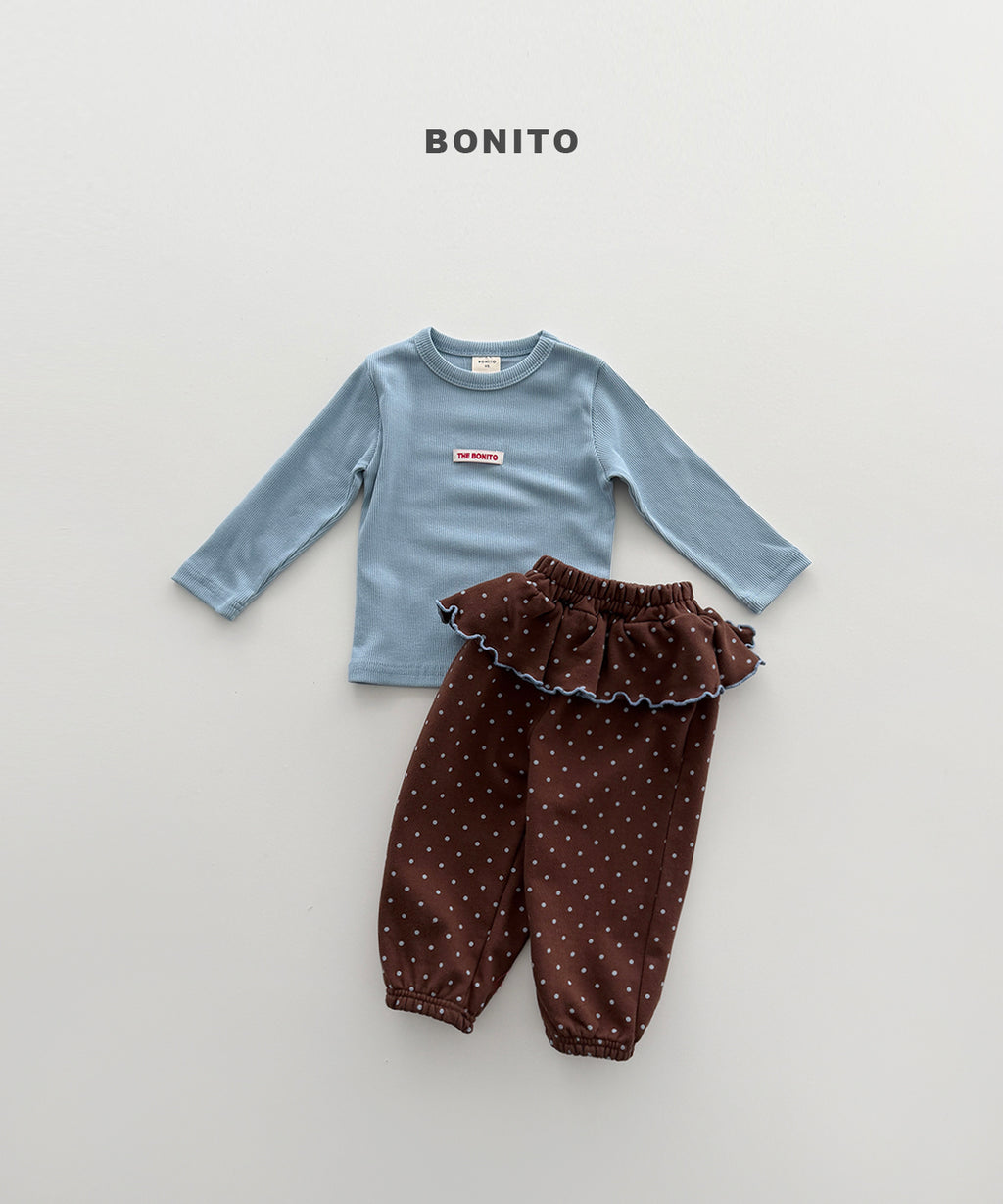 Dot Frill Jogger Pants
