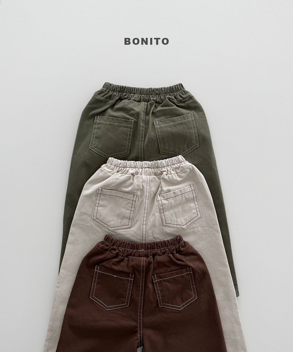 Stitch Cotton Pants