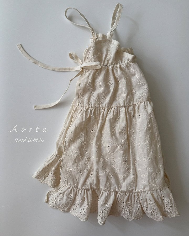 lace cotton open dress