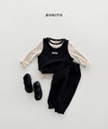 Mini Waffle Vest Set×Series Ribbed Tee