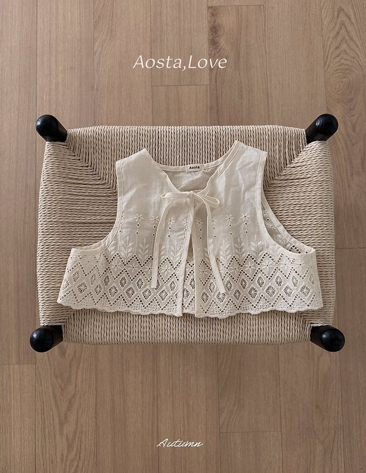 lace jenny open vest