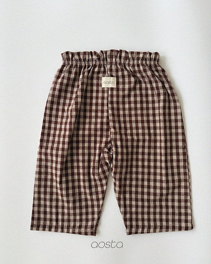 caramel check pants